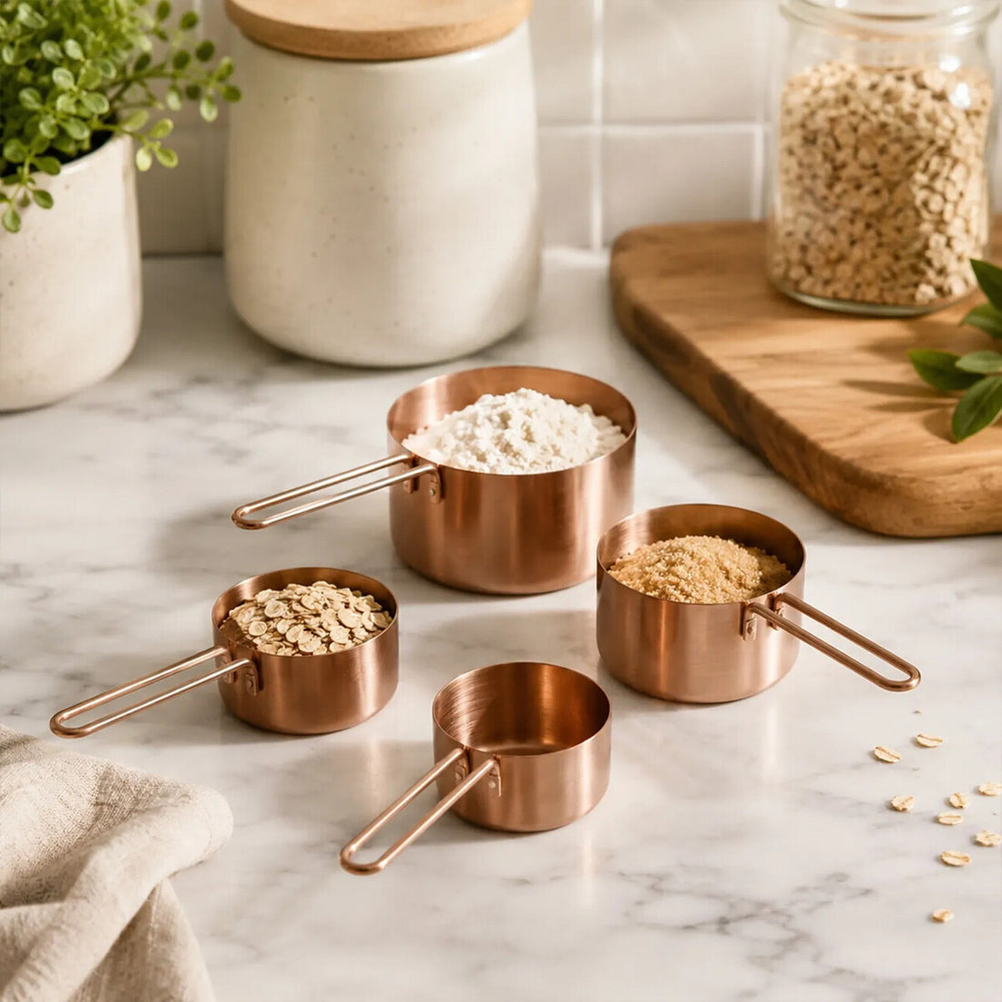 Alchemist Set Of 4 Rose Gold Measuring Cups