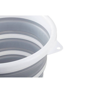 Averill Collapsible Grey And White Bucket With Handle - Image 5