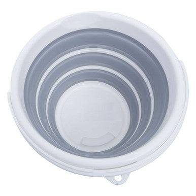 Averill Collapsible Grey And White Bucket With Handle - Image 6
