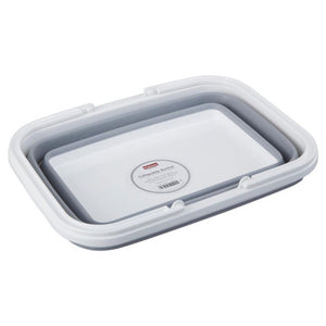 Averill Collapsible Grey And White Basket With Handles