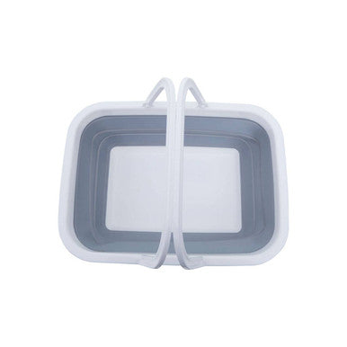 Averill Collapsible Grey And White Basket With Handles - Image 8