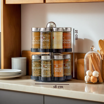 Puro Revolving Spice Rack with 16 Spices and Herbs