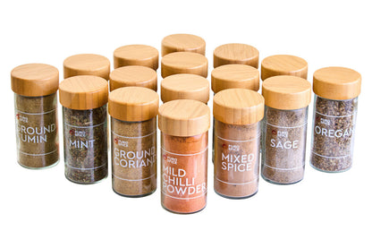 Puro Bamboo Revolving Spice Rack with 16 Jars