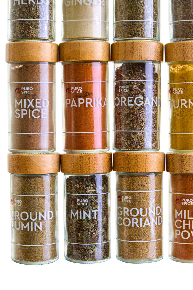 Puro Bamboo Revolving Spice Rack with 16 Jars