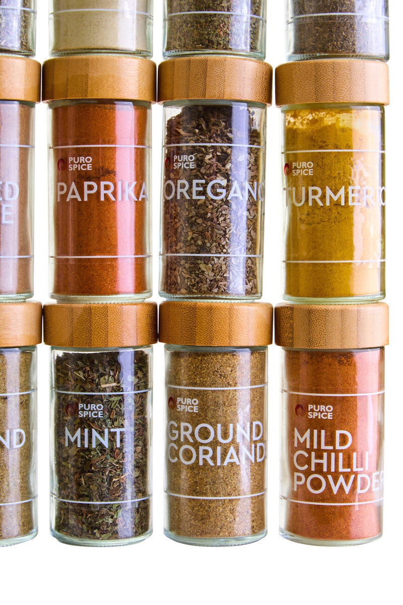 Puro Bamboo Revolving Spice Rack with 16 Jars - Image 10