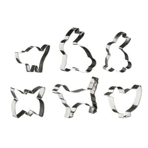6Pc Animal Shapes Cutter Set