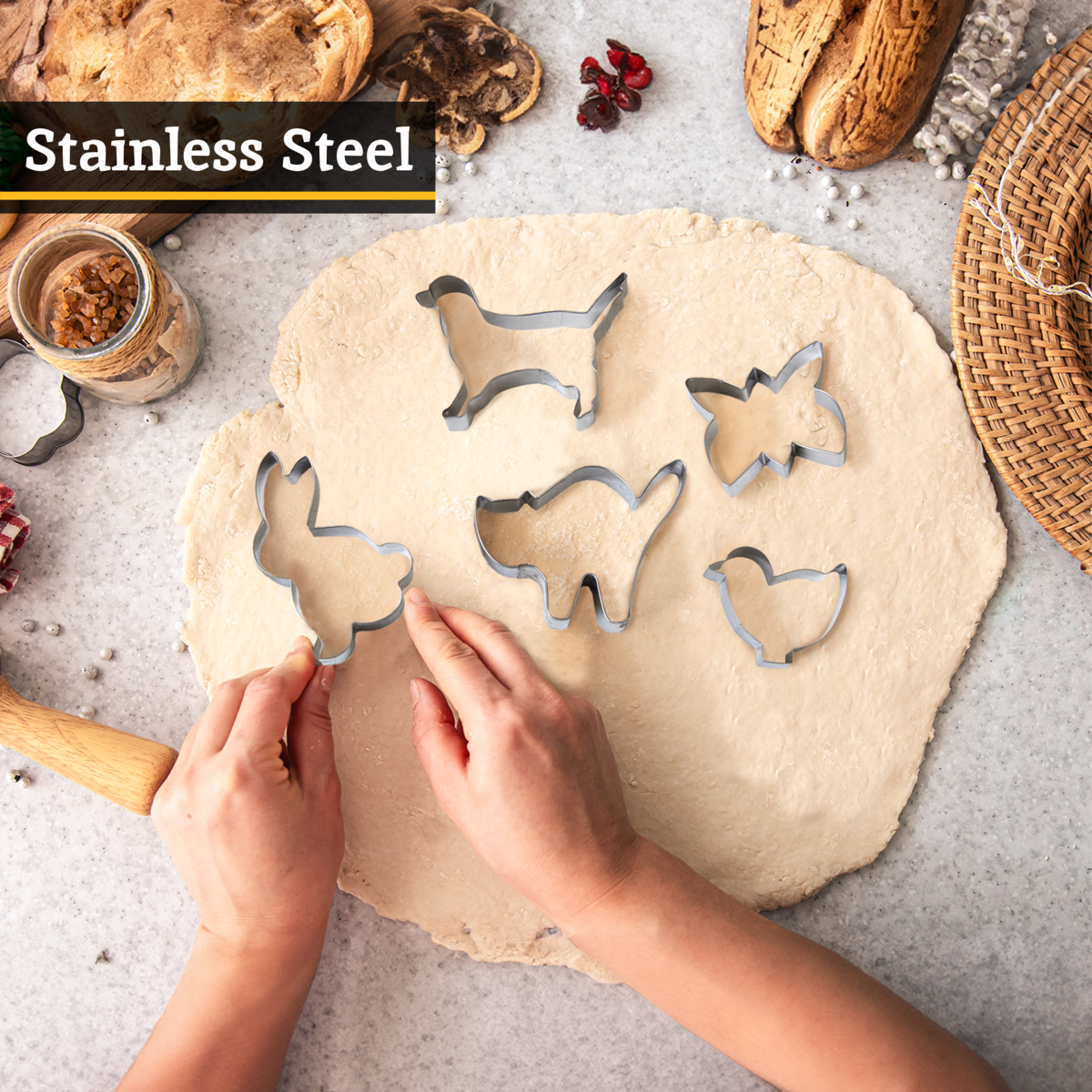 Sucre Set of 6 Animal Shape Cookie Cutters