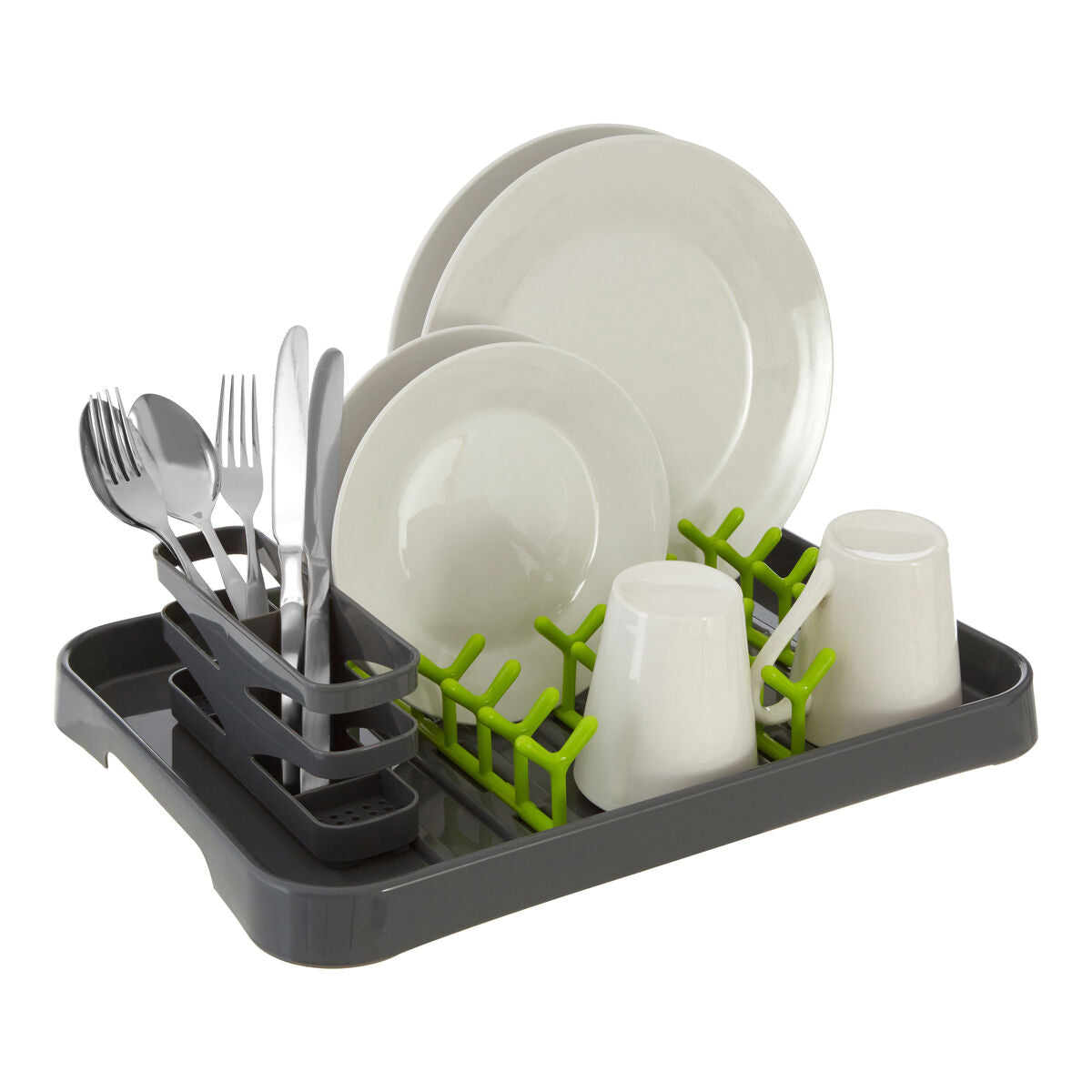 Laurie Grey And Lime Green Dish Drainer