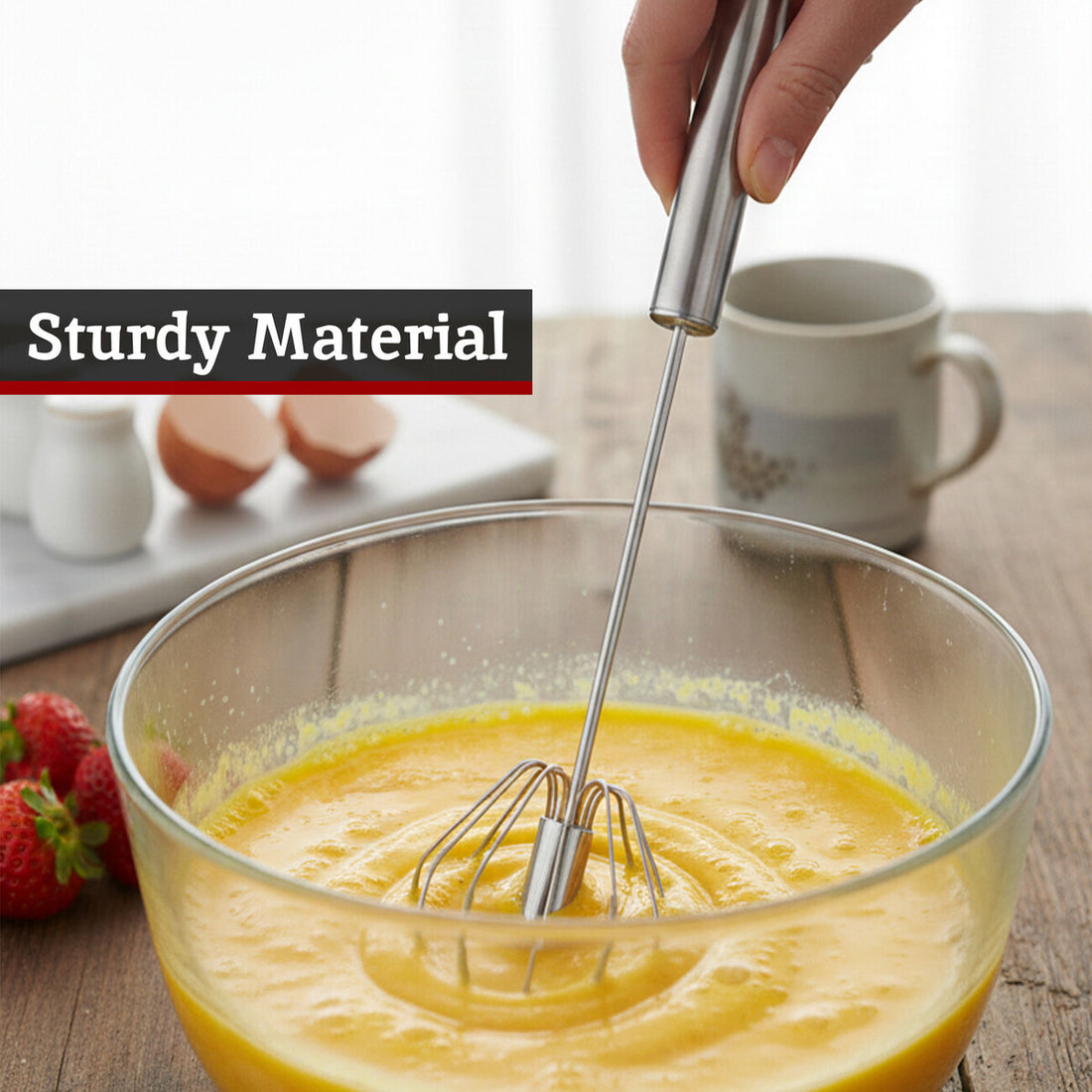 Zamin Press And Spin Silver Finish 26Cm Whisk