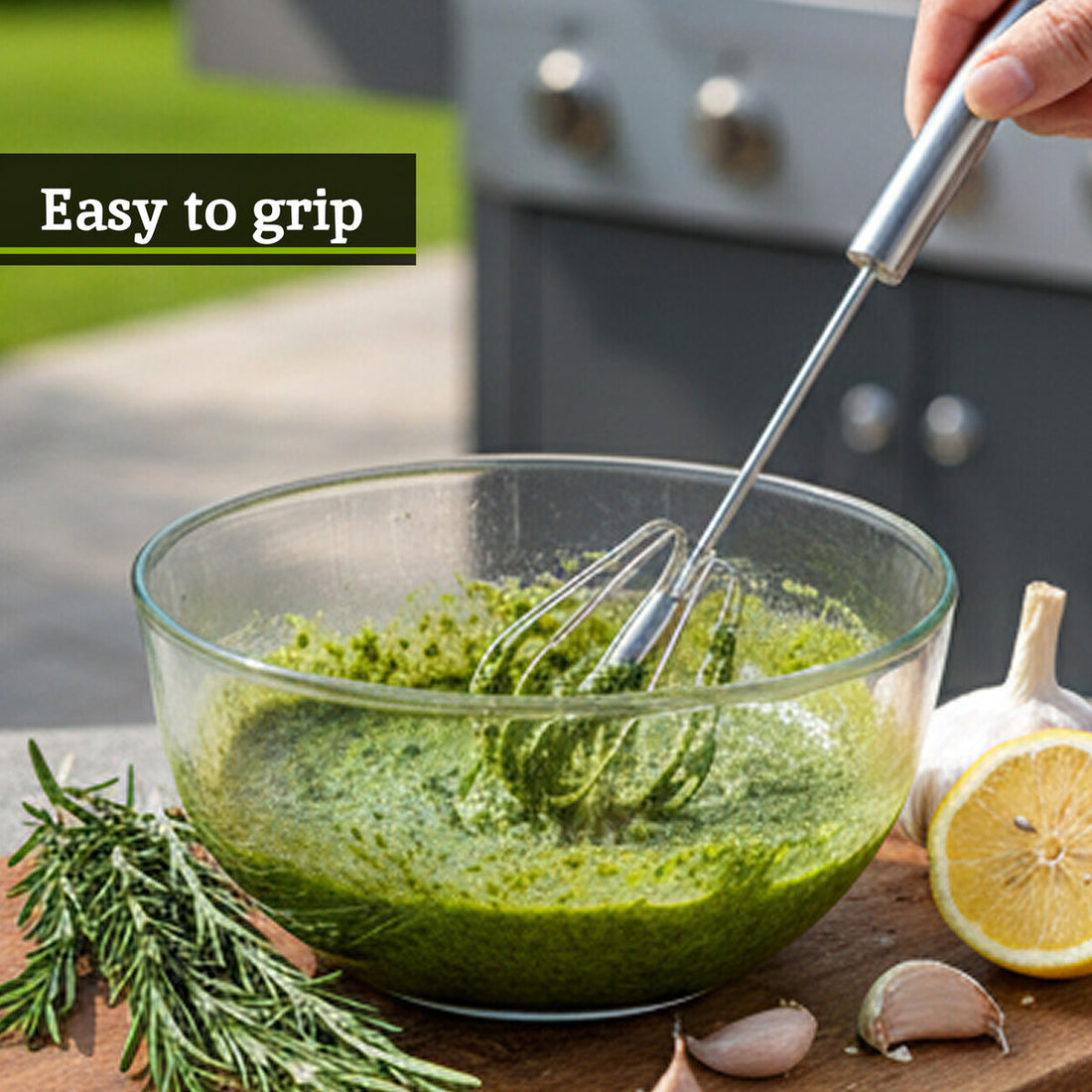 Zamin Press And Spin Silver Finish 30Cm Whisk