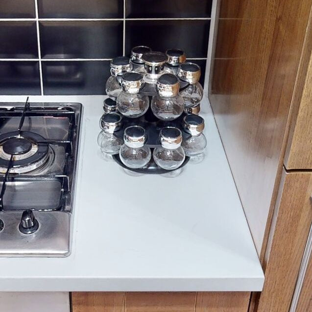 Luciano 2 Tier 14 Bottle Revolving Spice Rack