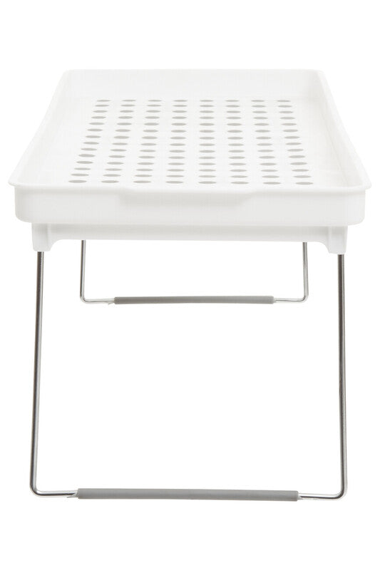 Romm Set Of 2 White And Grey Foldable Cabinet Racks