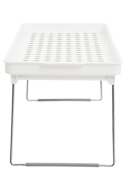 Romm Set Of 2 White And Grey Foldable Cabinet Racks