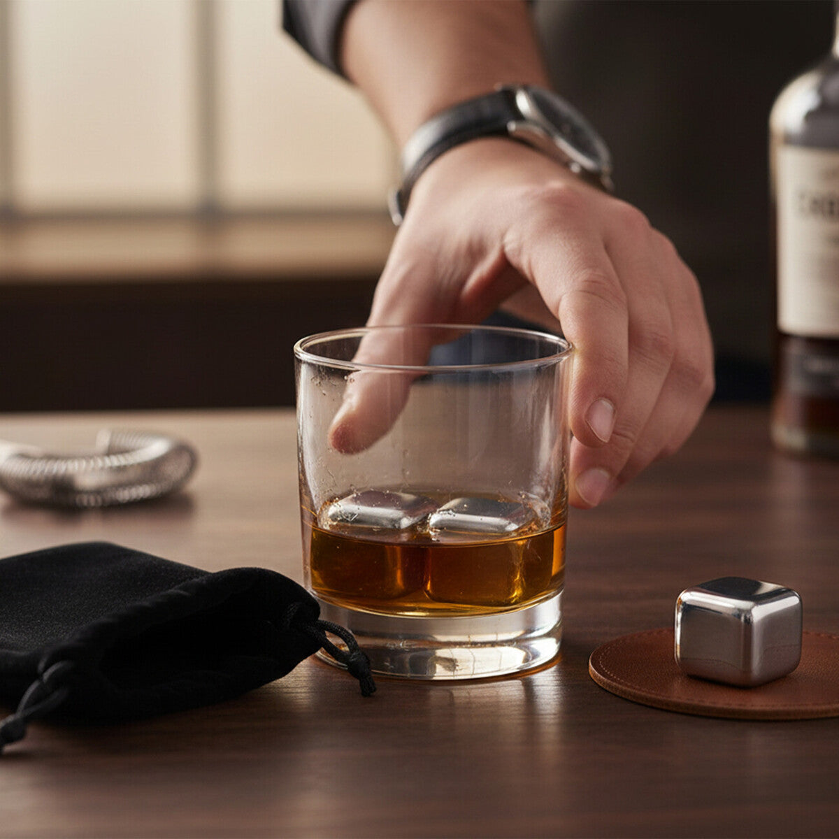 Patrin Set Of 4 Stainless Steel Whisky Stones