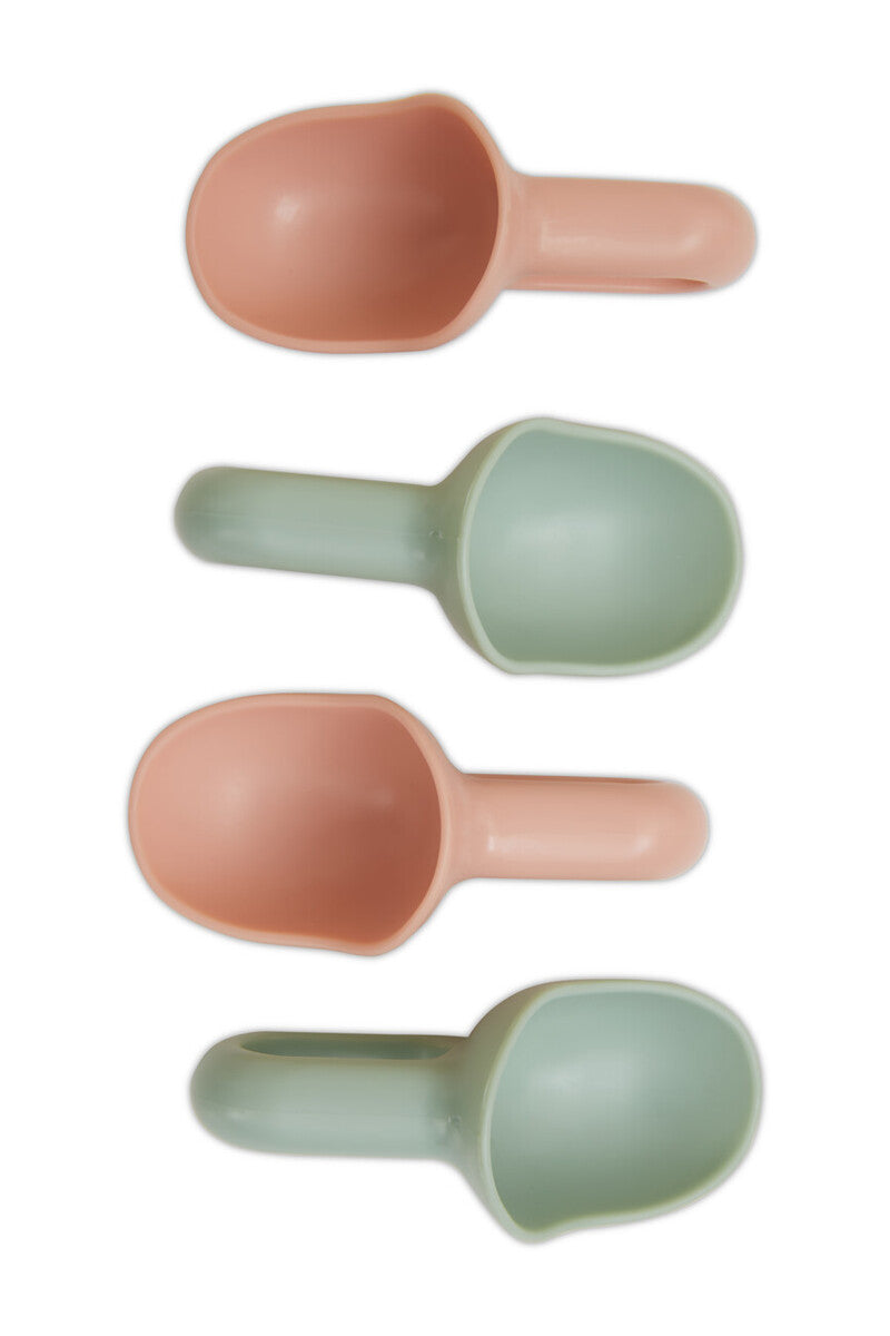 Hallie Set Of Four Mini Scoops in Pink and Mint Green