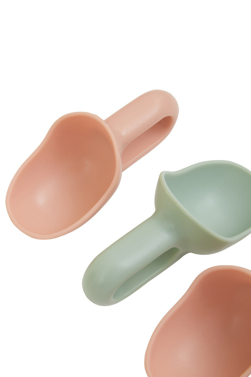 Hallie Set Of Four Mini Scoops in Pink and Mint Green
