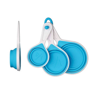 Blue Collapsible Silicone Measuring Cups | Zing