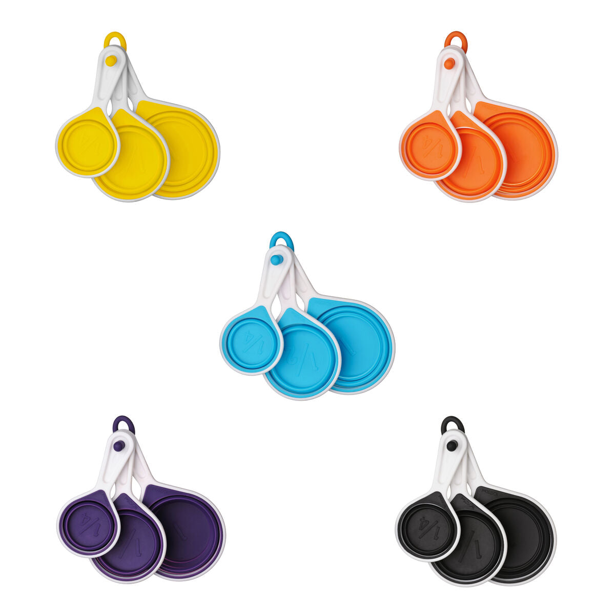 Zing Blue Collapsible Silicone Measuring Cups