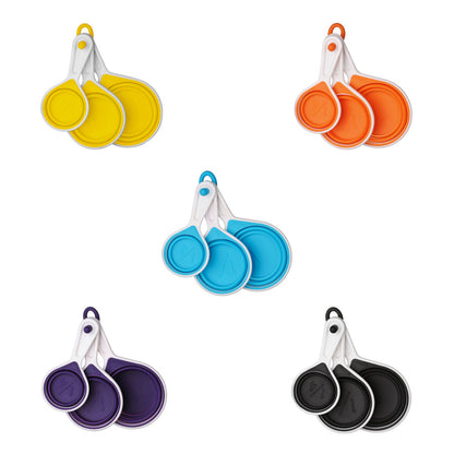 Zing Blue Collapsible Silicone Measuring Cups