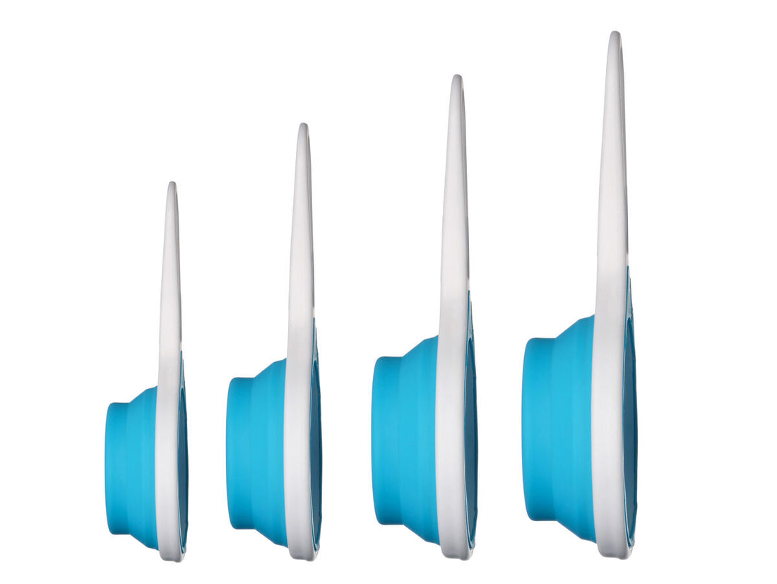 Zing Blue Collapsible Silicone Measuring Cups