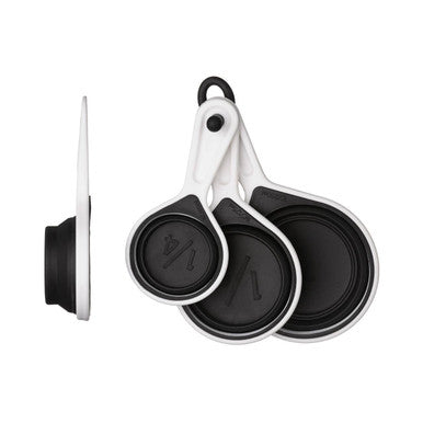 Shop Zing Set of 4 Collapsible Black Silicone Measuring Cups from Orsina