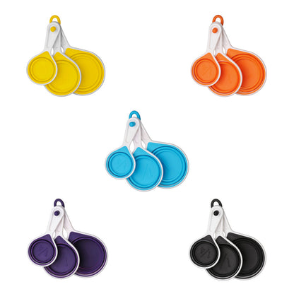 Zing Set Of 4 Collapsible Black Silicone Measuring Cups