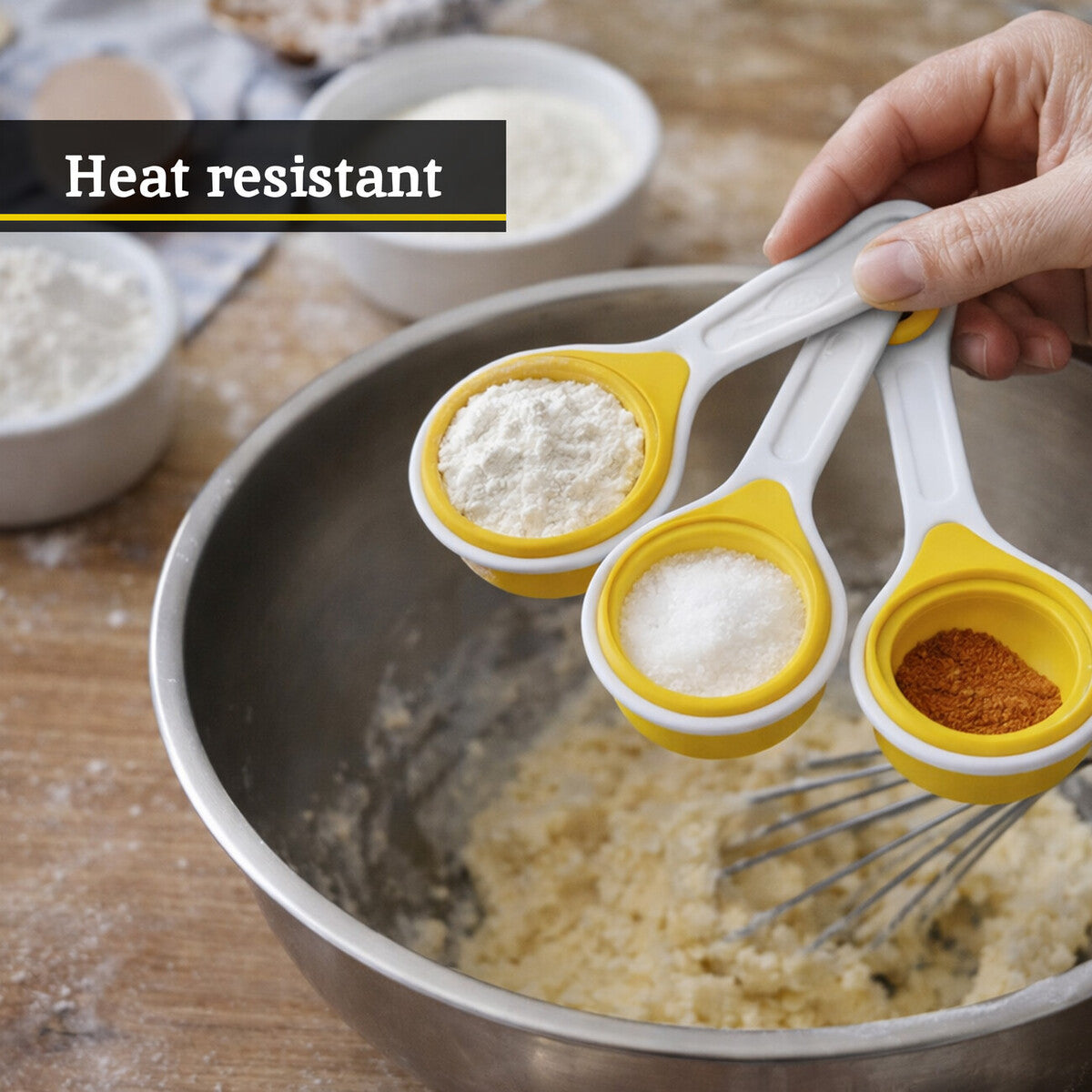 Zing Yellow Collapsible Silicone Measuring Cups