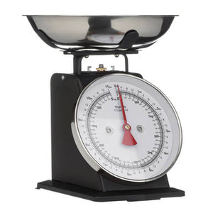 5kg Matt Black Retro Kitchen Scale | Olivier