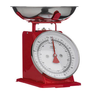 5Kg Red Retro Kitchen Scale | Olivier