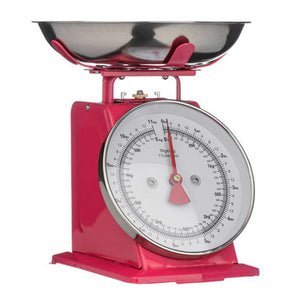 5Kg Hot Pink Retro Kitchen Scale | Olivier