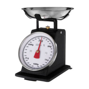 3kg Matt Black Retro Kitchen Scale | Olivier