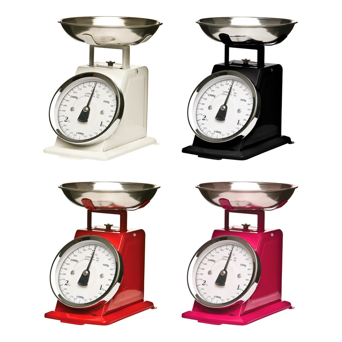 Olivier 3kg Matt Black Retro Kitchen Scale