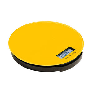 Yellow Glass Round Kitchen Scale | Zing