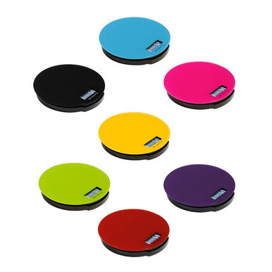 Zing Yellow Glass Round Kitchen Scale