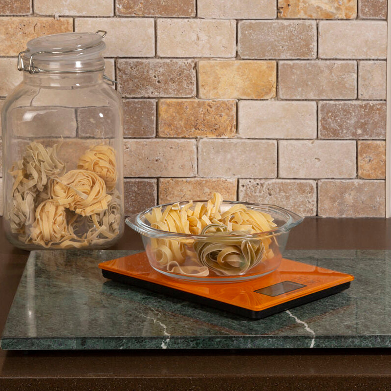 Zing Orange Glass Kitchen Scale