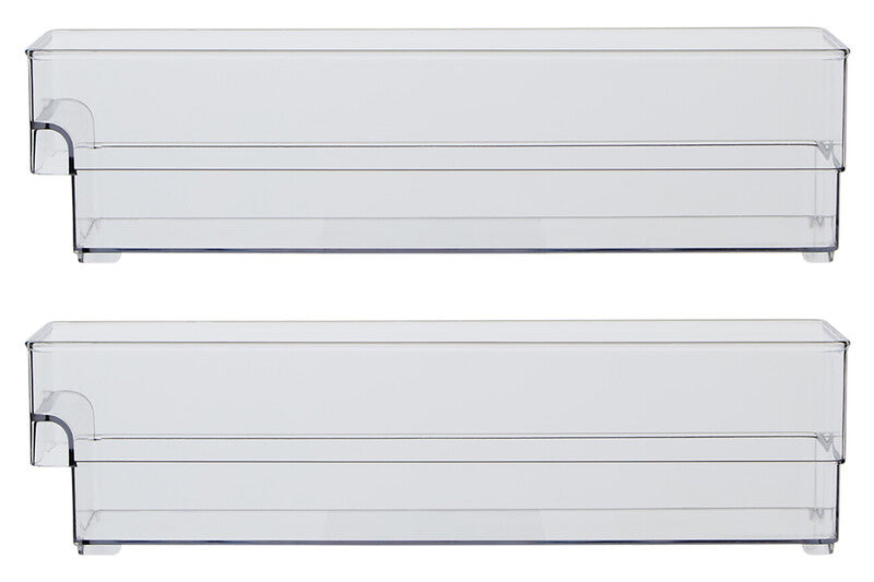 Two clear plastic containers on a white background