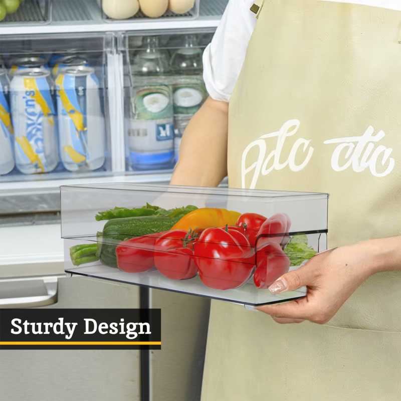 Romm Set Of Two Small Stackable Fridge Storage Trays