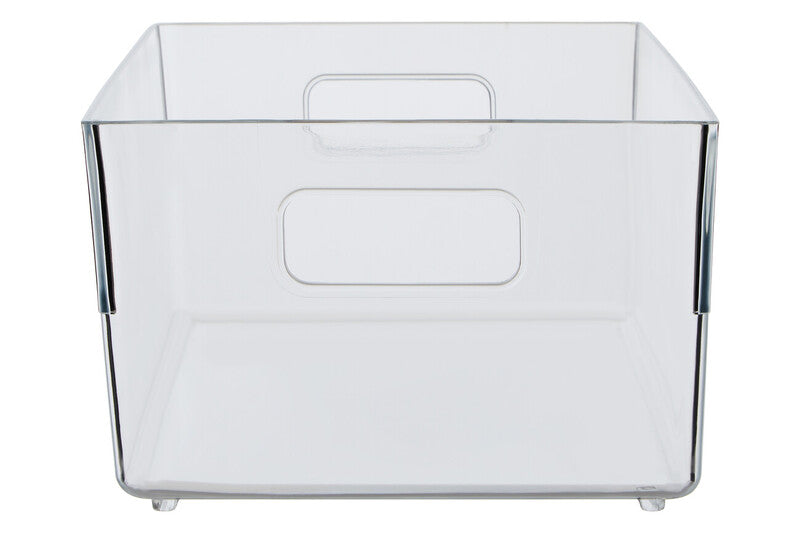 Romm Large Clear Plastic Fridge Bin With Handles