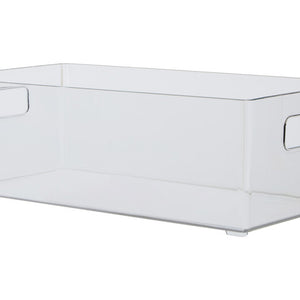 Large Clear Plastic Fridge Bin with Handles | Romm