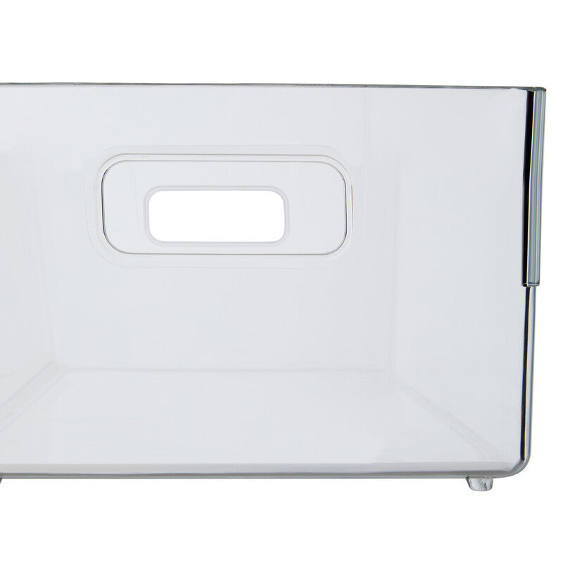 Romm Large Clear Plastic Fridge Bin With Handles