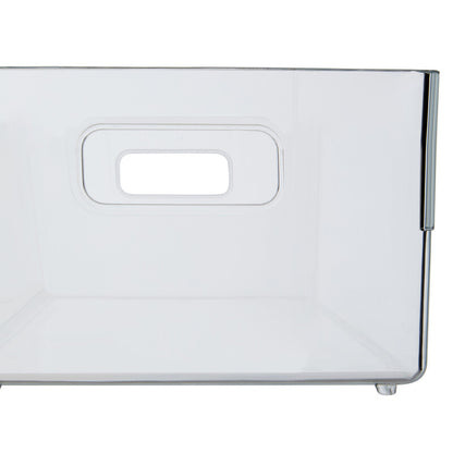 Romm Large Clear Plastic Fridge Bin With Handles