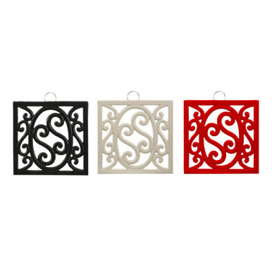 Red Cast Iron Trivet
