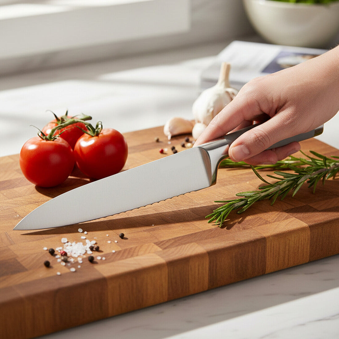Corsico 5 Piece Knife Set With Acrylic Block