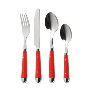 16 Piece Red Cutlery Set | Brasserie