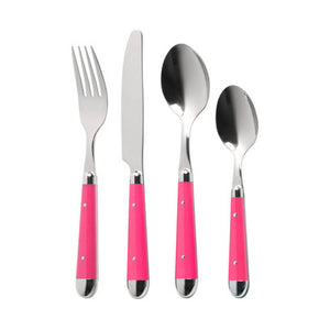 Hot Pink 16 Piece Cutlery Set | Brasserie
