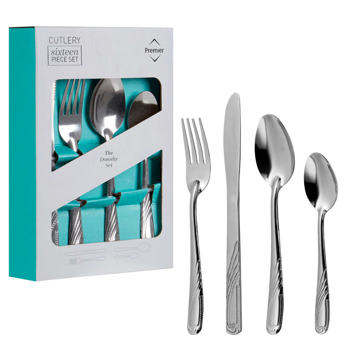 Dorothy 16 Piece Stainless Steel Cutlery Set