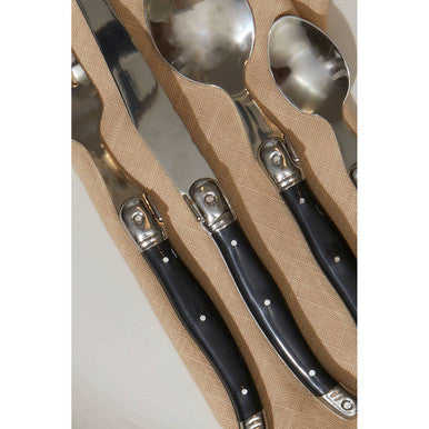 Swiss 16Pc Black Cutlery Set