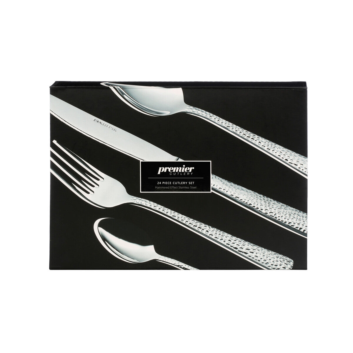 Martello Hammered 24 Piece Cutlery Set