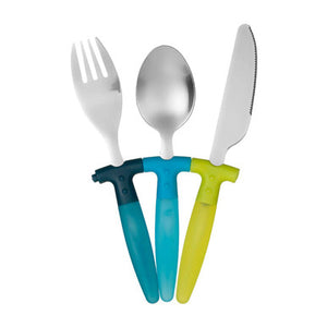 Children's 3 Piece Blue and Yellow Cutlery Set | Kai