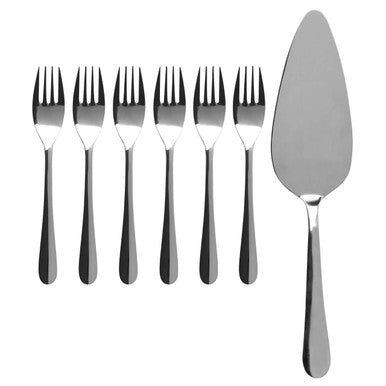 Hallie 7Pc Stainless Steel Cake Set.